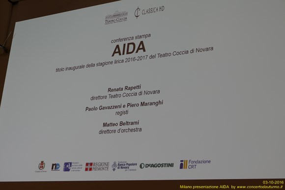 Coccia a Milano presenta AIDA