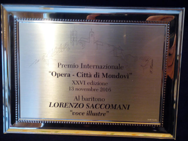 Premio Lirico Mondovi 2016 Saccomani