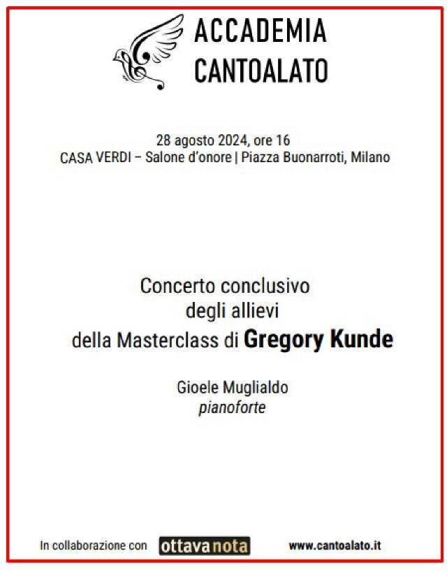 Cantoalato Gregory Kunde