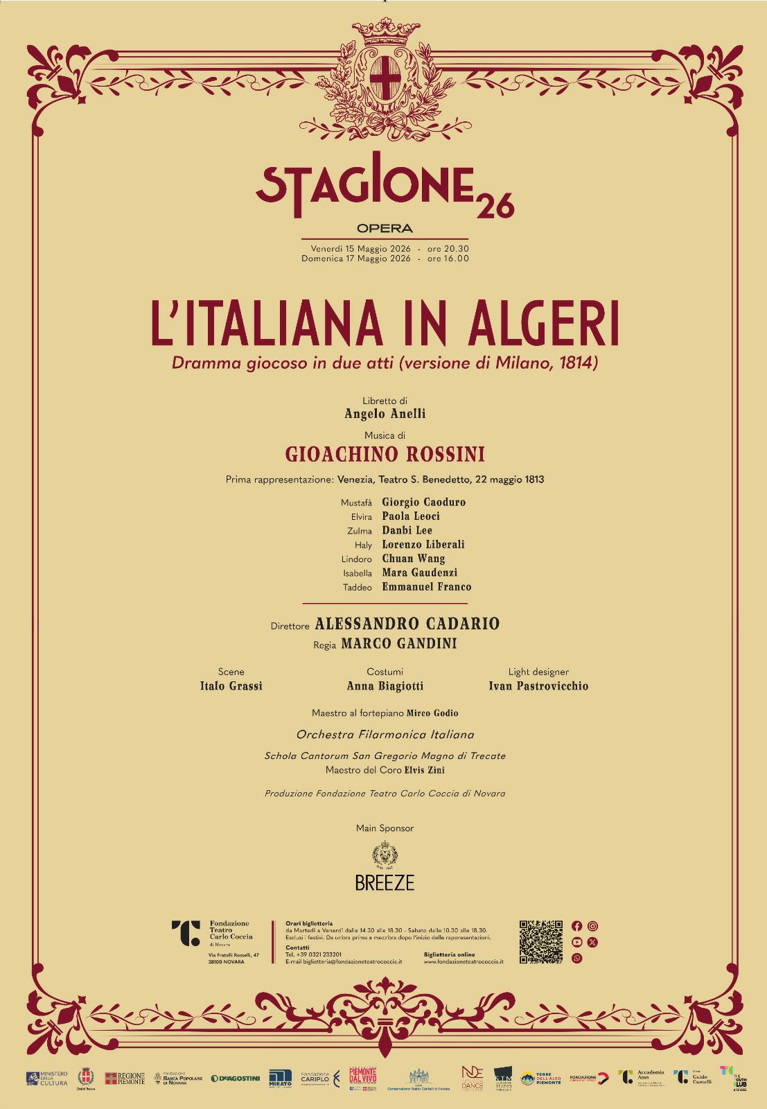 Italiana in Algeri Teatro Coccia